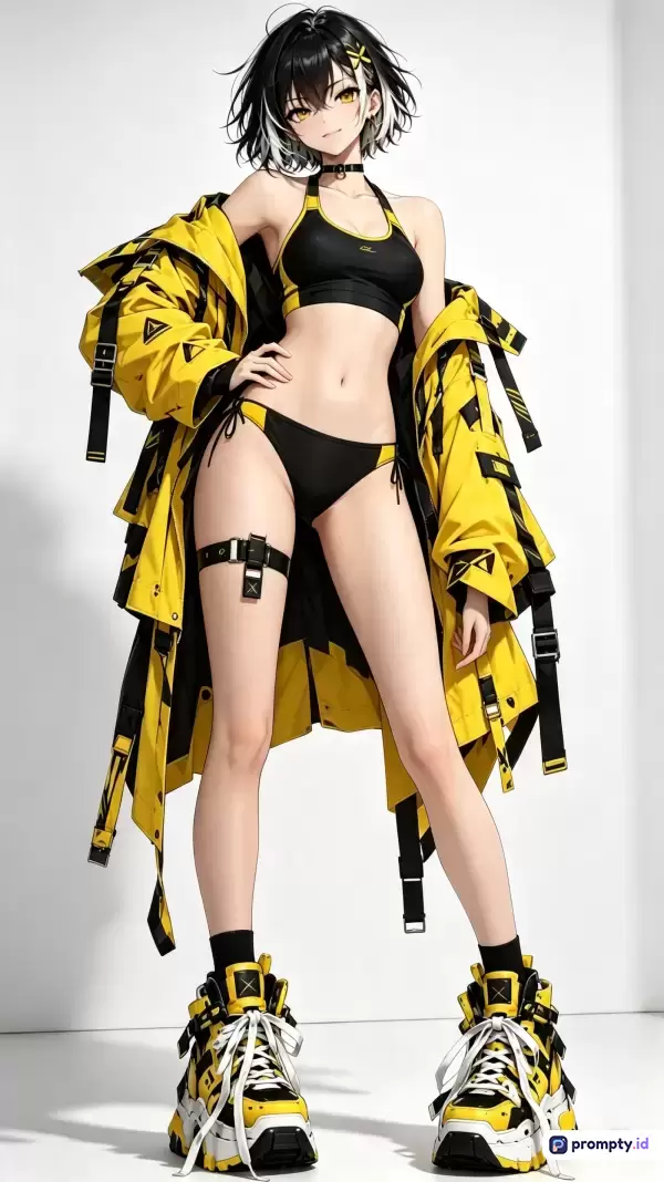 Cyberpunk Yellow X Streetwear Girl - ReMix - ReMix